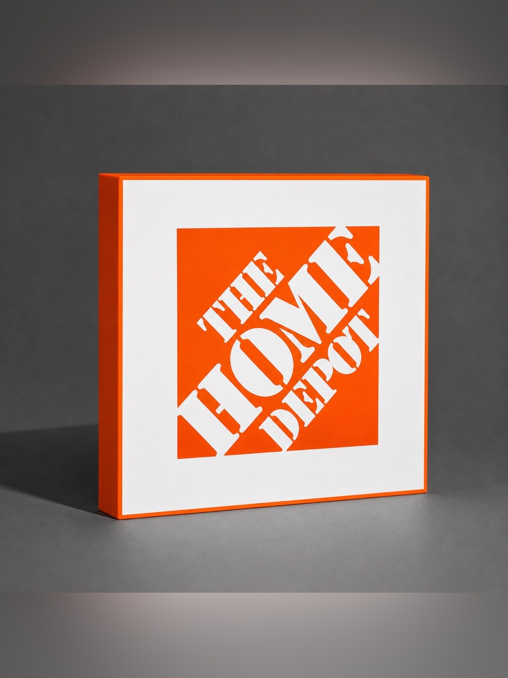 Home Depot Orange LED Light Box - USB powered - 3D Printed Wall Art!